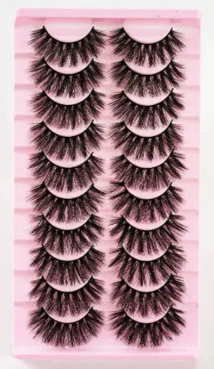 10 Pairs 3D Fluffy Faux Mink Thick Curling Lashes